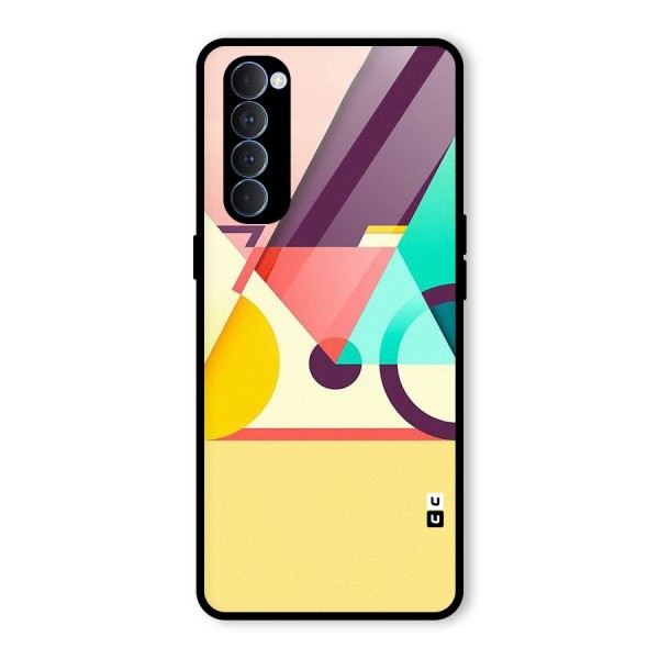 Abstract Cycle Glass Back Case for Oppo Reno4 Pro