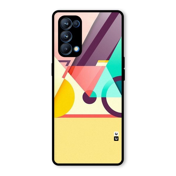 Abstract Cycle Glass Back Case for Oppo Reno5 Pro 5G