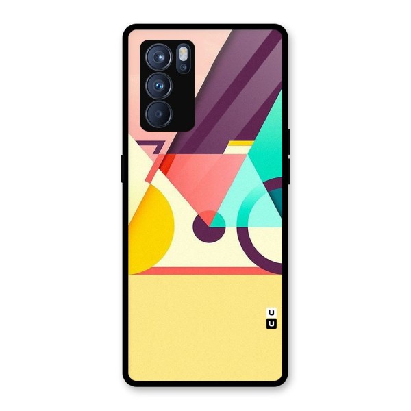 Abstract Cycle Glass Back Case for Oppo Reno6 Pro 5G