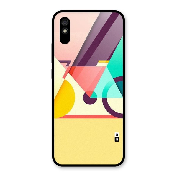 Abstract Cycle Glass Back Case for Redmi 9A