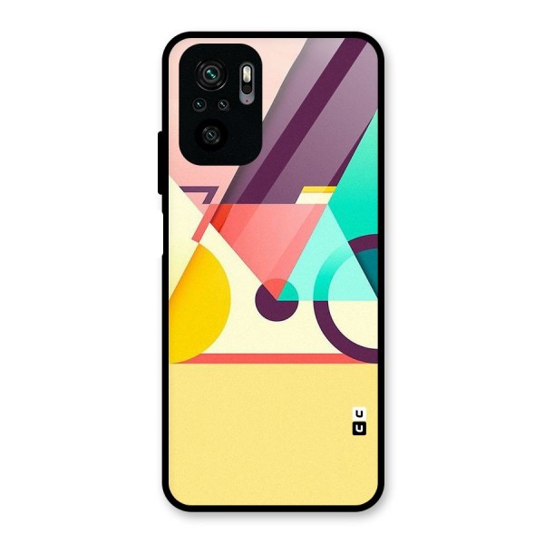 Abstract Cycle Glass Back Case for Redmi Note 10