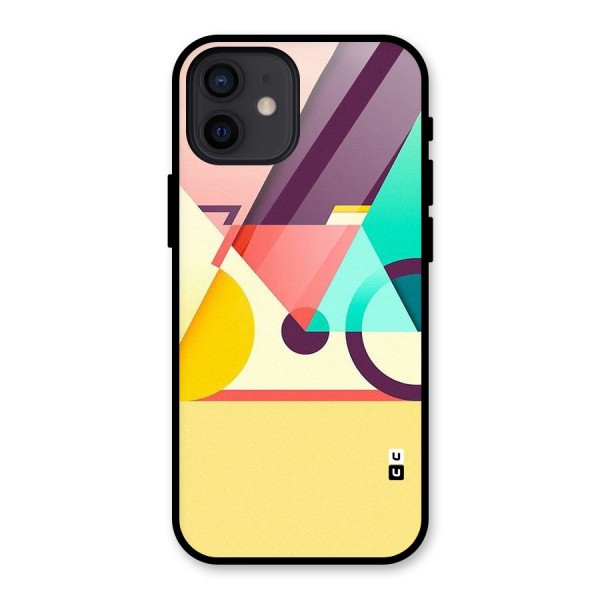 Abstract Cycle Glass Back Case for iPhone 12