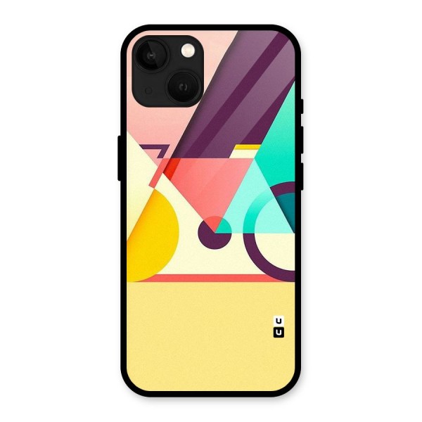 Abstract Cycle Glass Back Case for iPhone 13