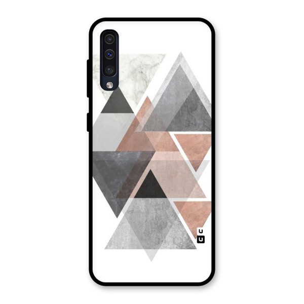 Abstract Diamond Pink Design Glass Back Case for Galaxy A50