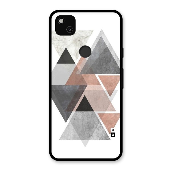 Abstract Diamond Pink Design Glass Back Case for Google Pixel 4a