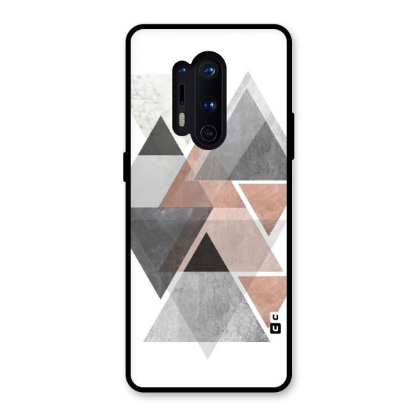 Abstract Diamond Pink Design Glass Back Case for OnePlus 8 Pro
