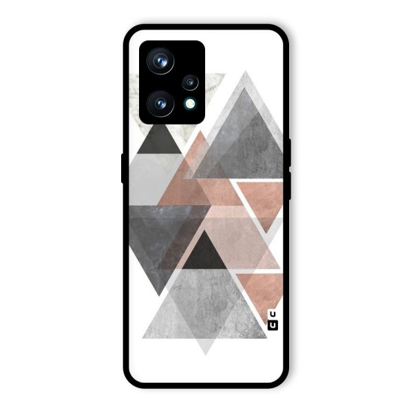 Abstract Diamond Pink Design Glass Back Case for Realme 9 Pro Plus 5G