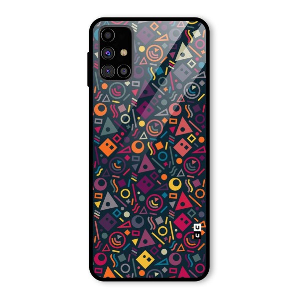 Abstract Figures Glass Back Case for Galaxy M31s