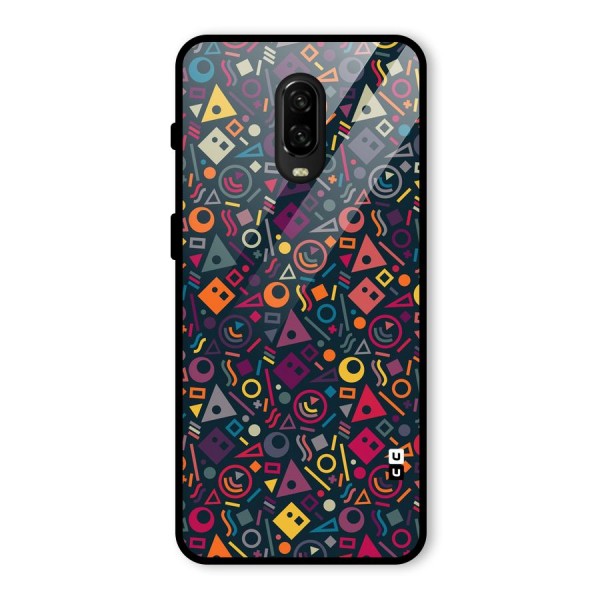 Abstract Figures Glass Back Case for OnePlus 6T