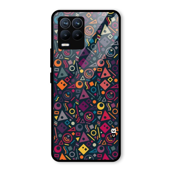 Abstract Figures Glass Back Case for Realme 8