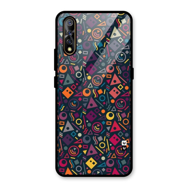 Abstract Figures Glass Back Case for Vivo S1