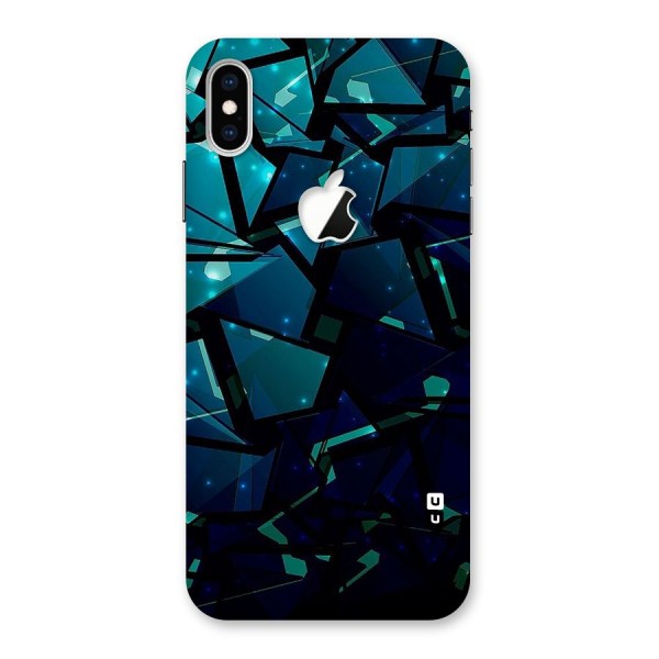Abstract Glass Design Back Case for iPhone XS Max Apple Cut