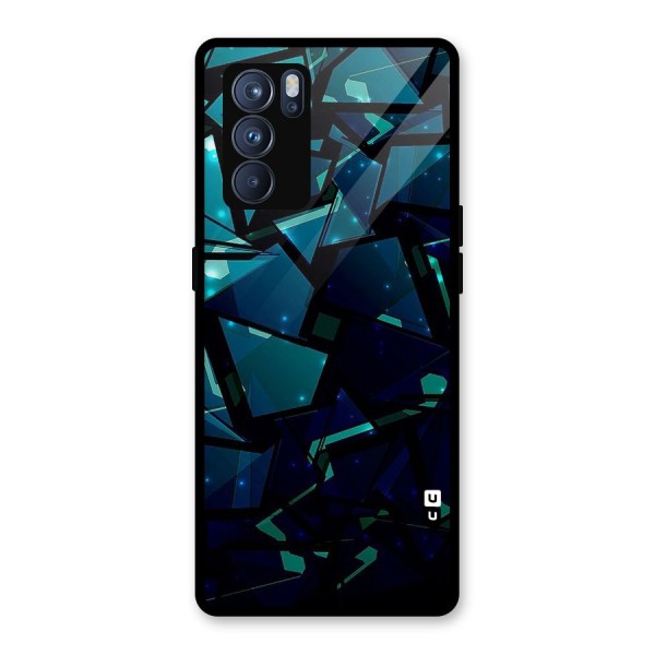 Abstract Glass Design Glass Back Case for Oppo Reno6 Pro 5G