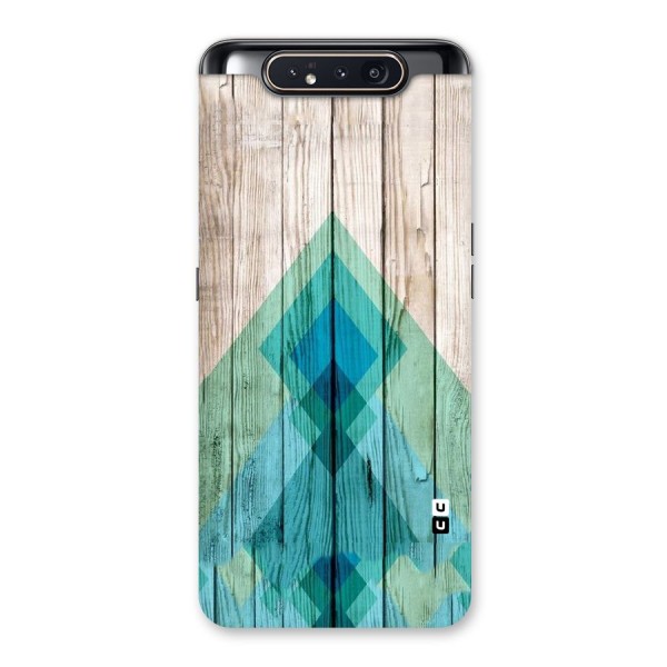 Abstract Green And Wood Back Case for Galaxy A80