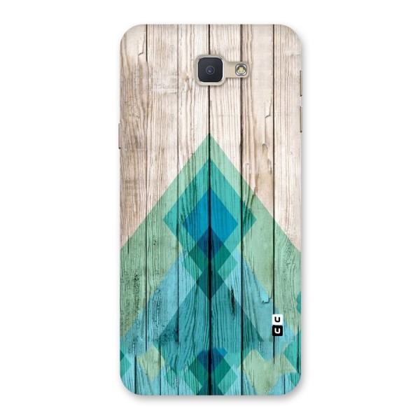 Abstract Green And Wood Back Case for Galaxy J5 Prime