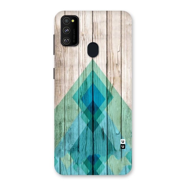 Abstract Green And Wood Back Case for Galaxy M30s