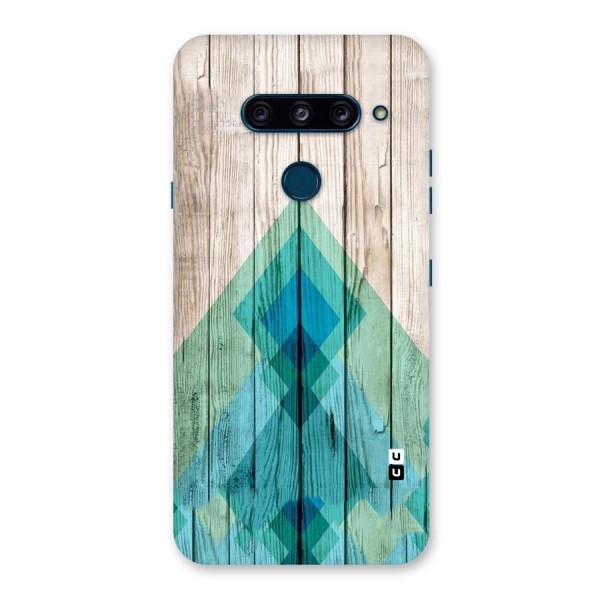 Abstract Green And Wood Back Case for LG  V40 ThinQ