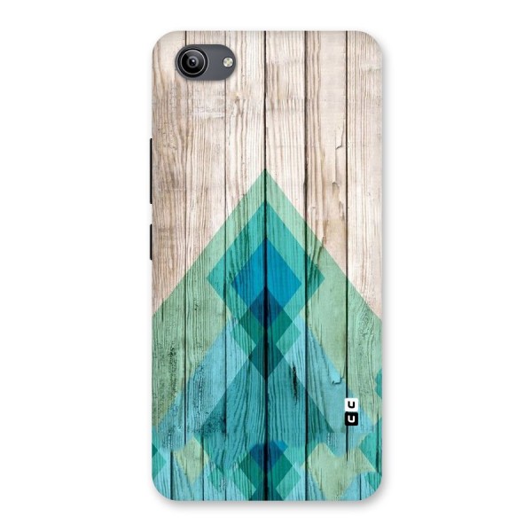 Abstract Green And Wood Back Case for Vivo Y81i