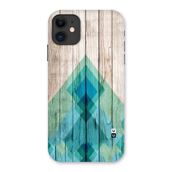Abstract Green And Wood Back Case for iPhone 11