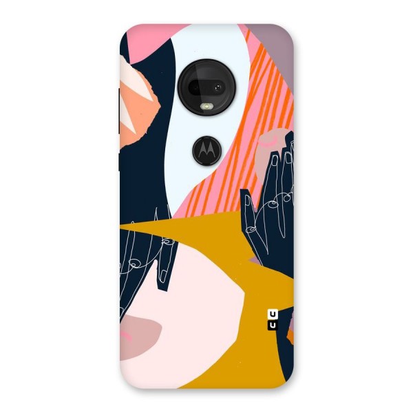 Abstract Hands Back Case for Moto G7