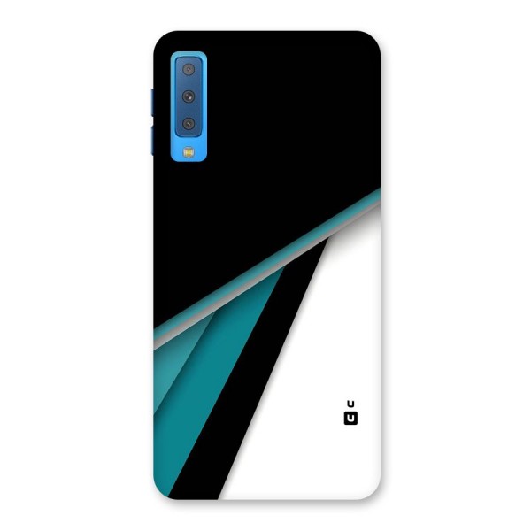 Abstract Lines Of Blue Back Case for Galaxy A7 (2018)