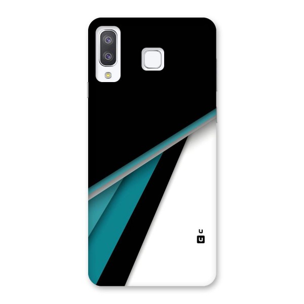 Abstract Lines Of Blue Back Case for Galaxy A8 Star