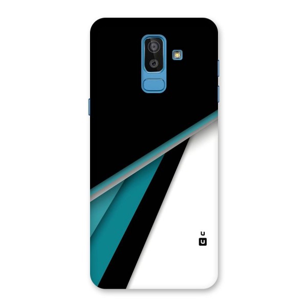 Abstract Lines Of Blue Back Case for Galaxy J8