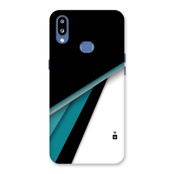 Abstract Lines Of Blue Back Case for Galaxy M01s
