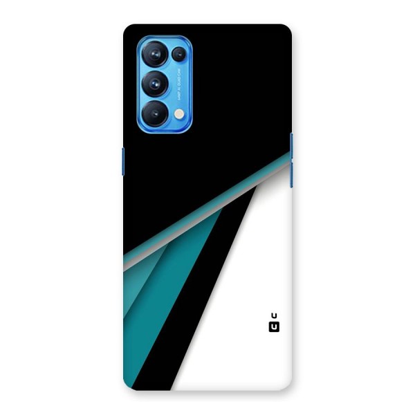 Abstract Lines Of Blue Back Case for Oppo Reno5 Pro 5G