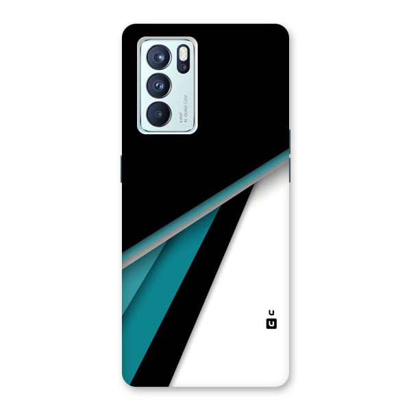 Abstract Lines Of Blue Back Case for Oppo Reno6 Pro 5G