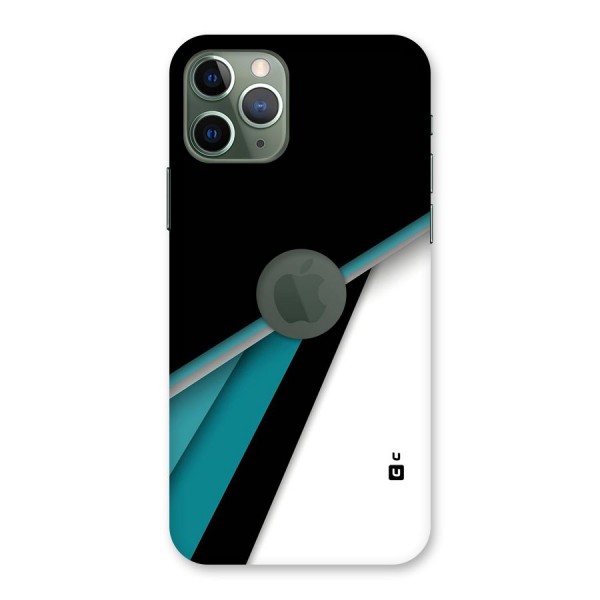 Abstract Lines Of Blue Back Case for iPhone 11 Pro Logo  Cut