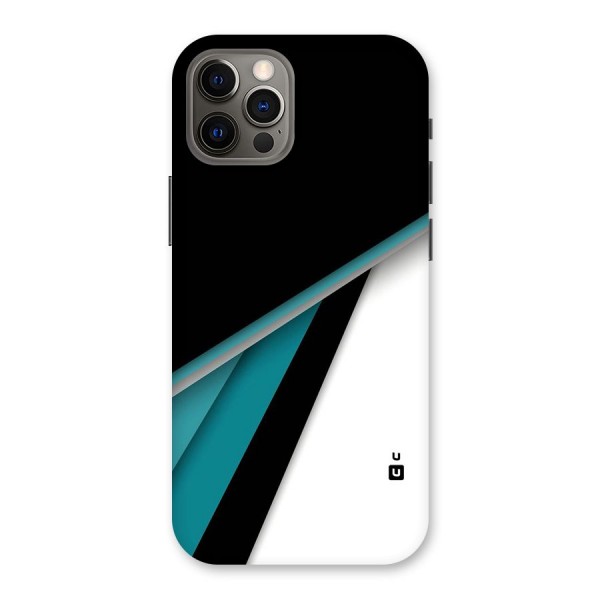 Abstract Lines Of Blue Back Case for iPhone 12 Pro