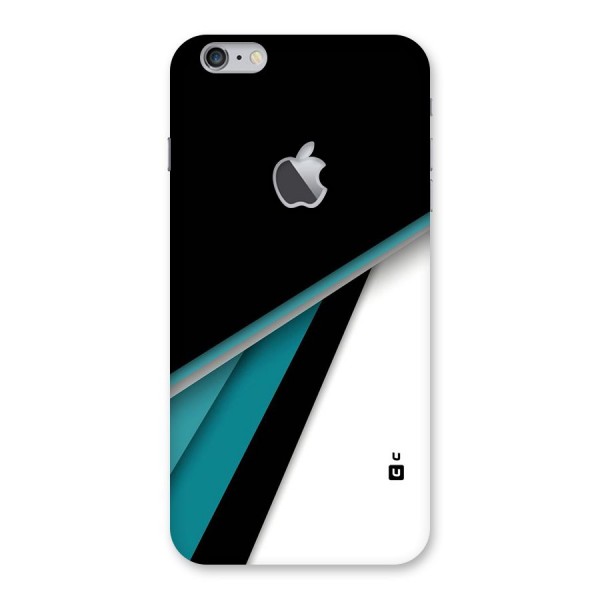 Abstract Lines Of Blue Back Case for iPhone 6 Plus 6S Plus Logo Cut