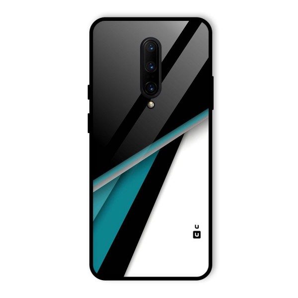 Abstract Lines Of Blue Glass Back Case for OnePlus 7 Pro
