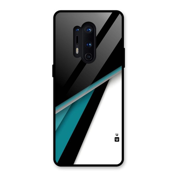 Abstract Lines Of Blue Glass Back Case for OnePlus 8 Pro