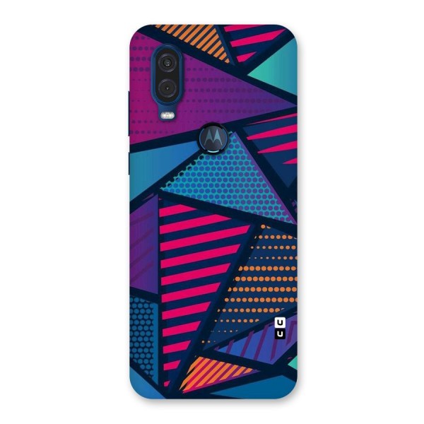 Abstract Lines Polka Back Case for Motorola One Vision