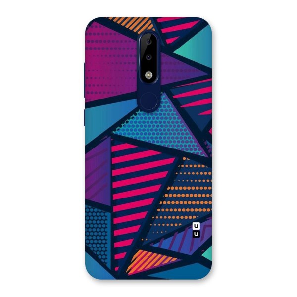 Abstract Lines Polka Back Case for Nokia 5.1 Plus