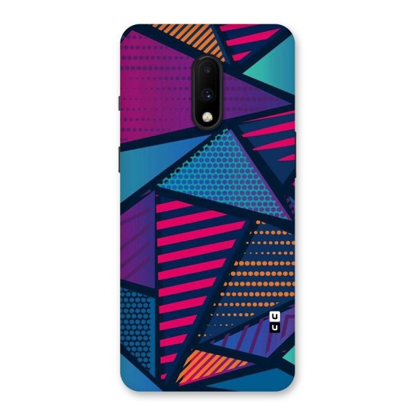 Abstract Lines Polka Back Case for OnePlus 7