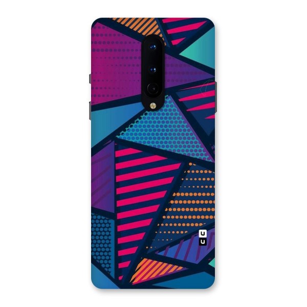 Abstract Lines Polka Back Case for OnePlus 8