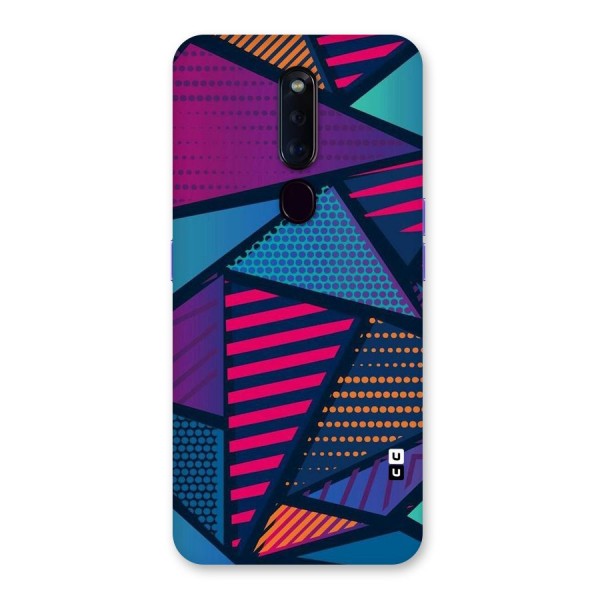 Abstract Lines Polka Back Case for Oppo F11 Pro