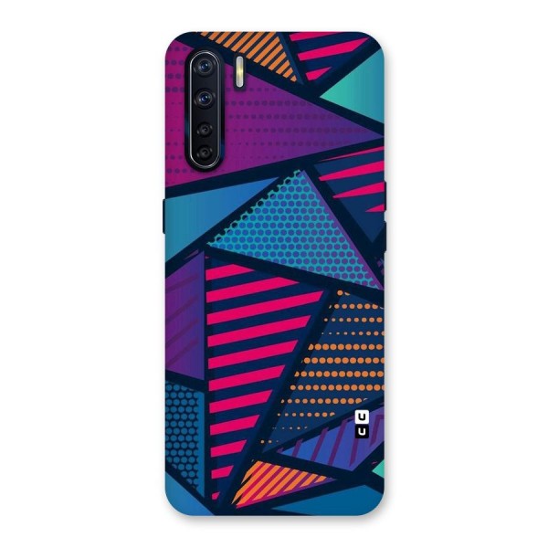 Abstract Lines Polka Back Case for Oppo F15