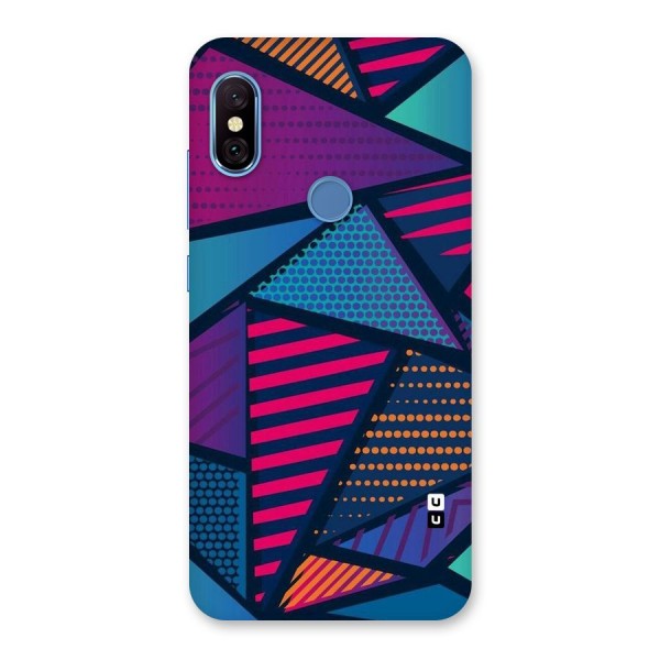 Abstract Lines Polka Back Case for Redmi Note 6 Pro