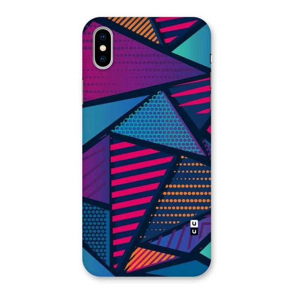 Abstract Lines Polka Back Case for iPhone XS