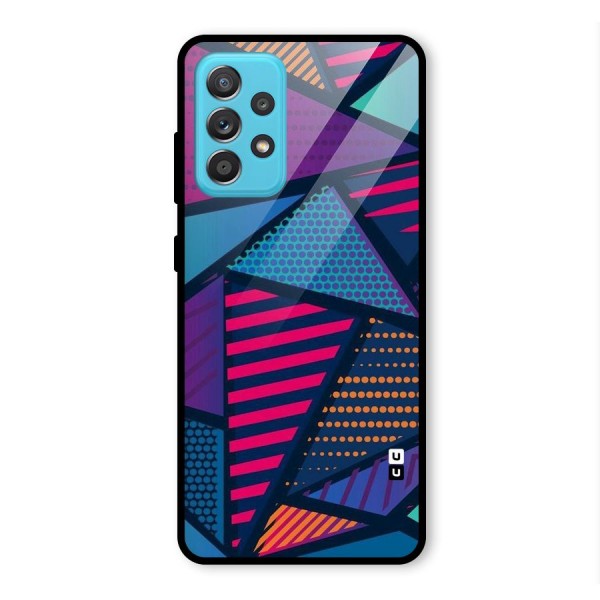 Abstract Lines Polka Glass Back Case for Galaxy A52s 5G