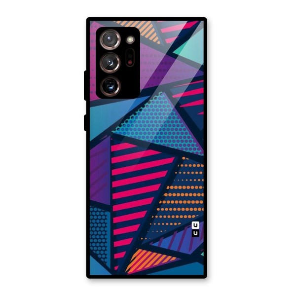 Abstract Lines Polka Glass Back Case for Galaxy Note 20 Ultra