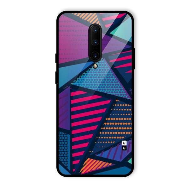 Abstract Lines Polka Glass Back Case for OnePlus 7 Pro