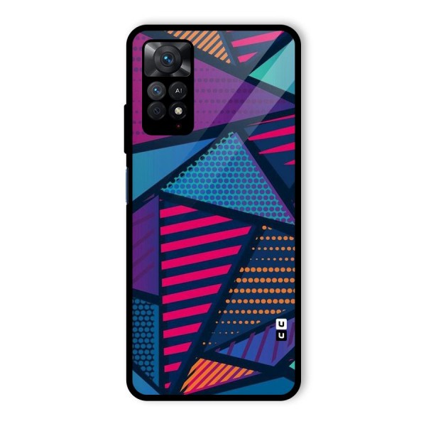 Abstract Lines Polka Glass Back Case for Redmi Note 11 Pro Plus 5G