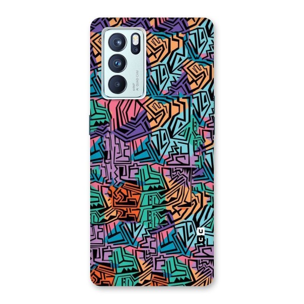 Abstract Lining Colors Back Case for Oppo Reno6 Pro 5G