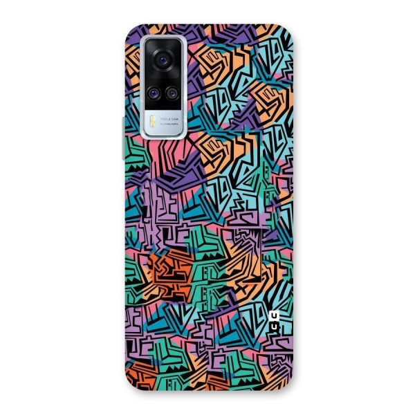Abstract Lining Colors Back Case for Vivo Y51A
