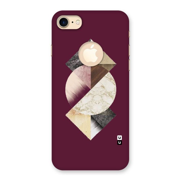 Abstract Marble Pattern Back Case for iPhone 7 Logo Cut